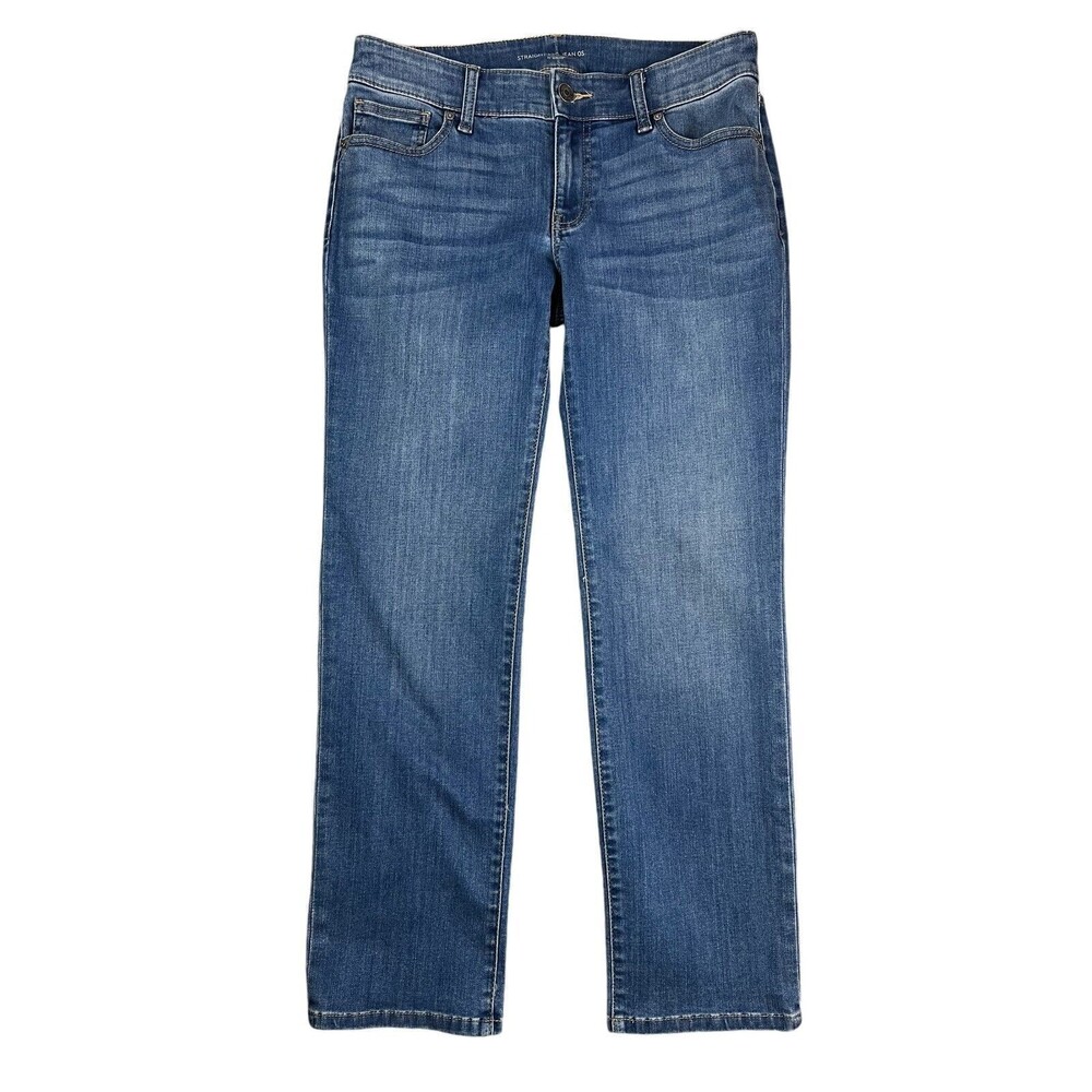 Chico's Straight Leg Jean Size US 4 short (0S) Mid-Rise Ankle Jeans